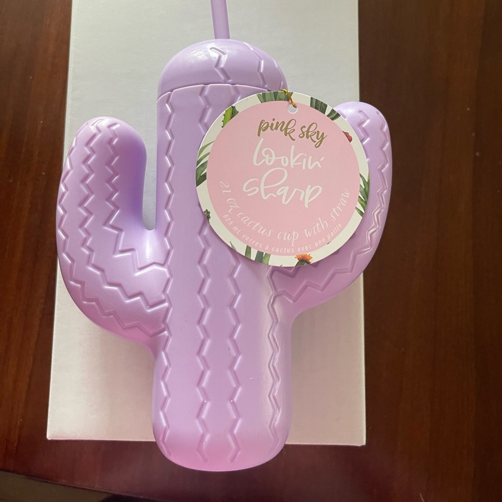 Cactus cup with straw